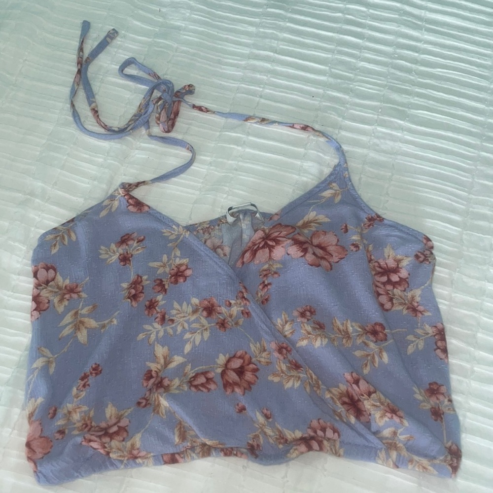 Purple cropped loose tank. Size small. American Eagle